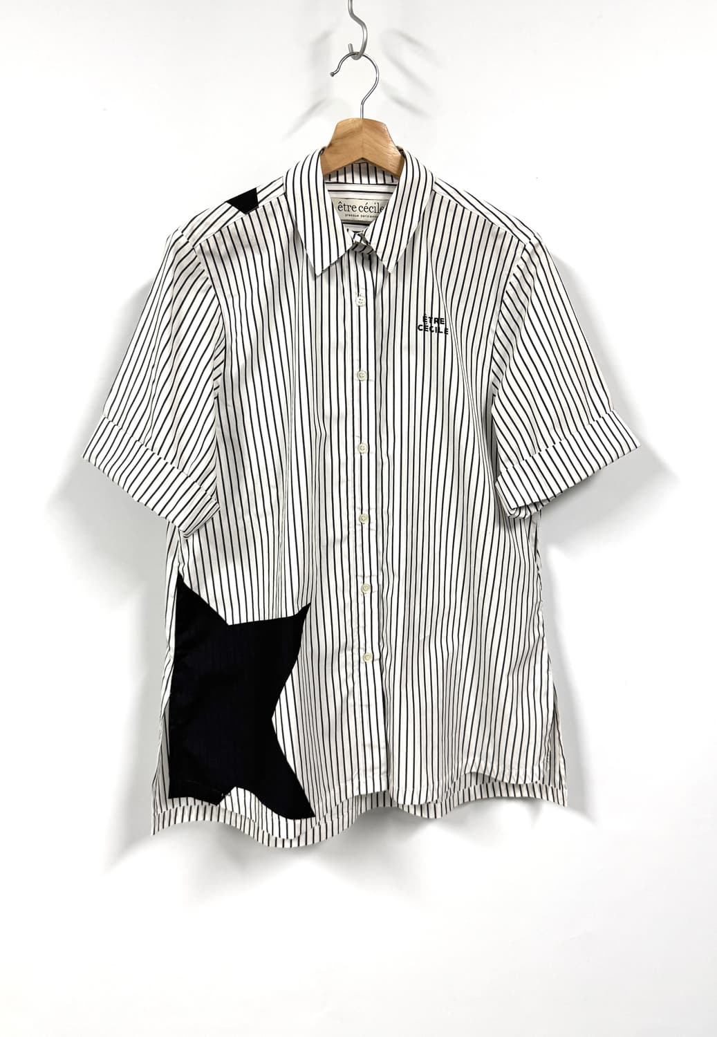  ETRE CECIL 에트르 세실 스트라이브 롤업소매 반팔티셔츠 M 상품이미지1