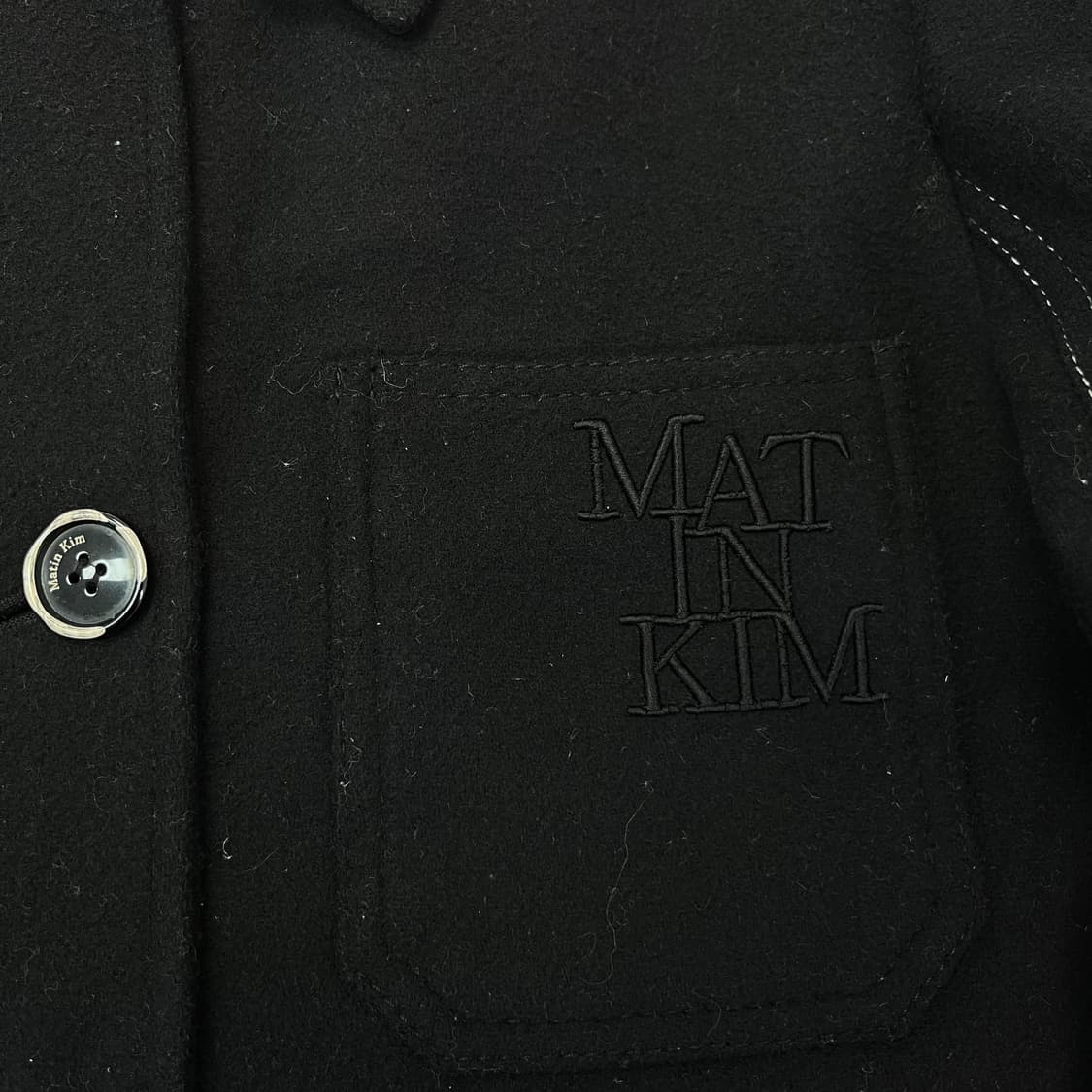 100 마땡킴 울 레더 코트 상품이미지4