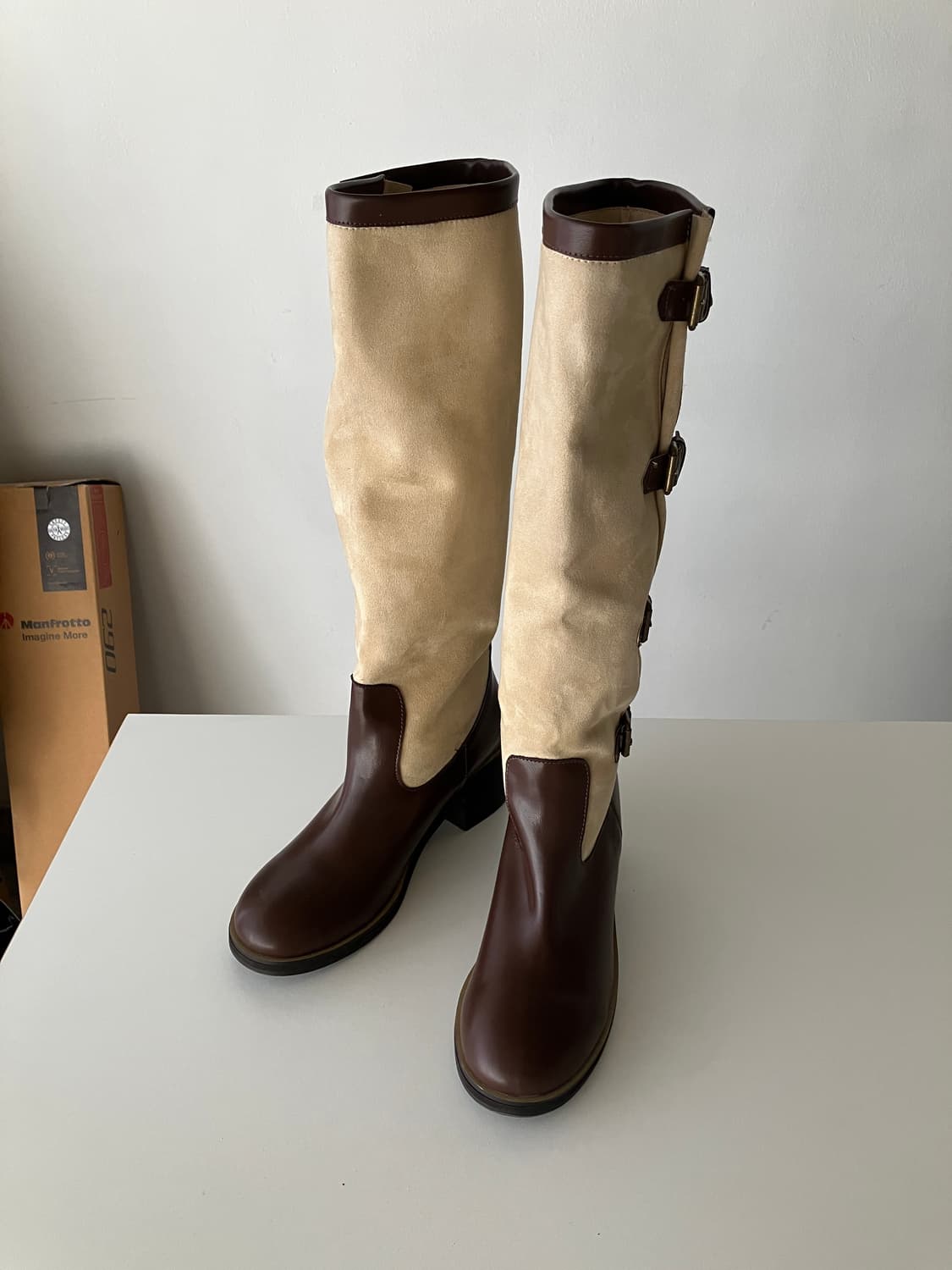 배색 롱 부츠 상품이미지3