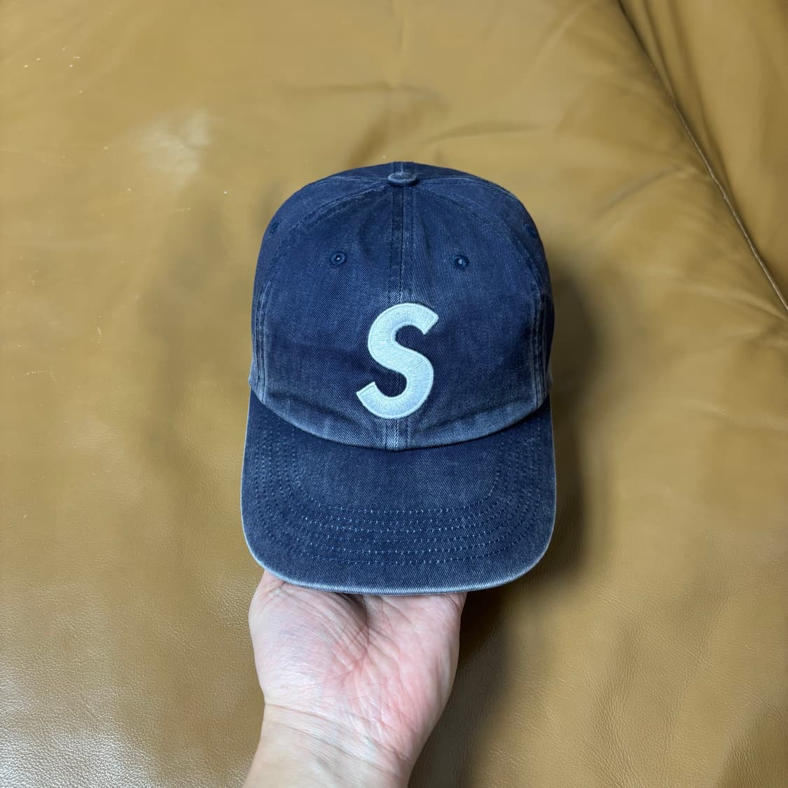 슈프림 S로고 6패널 볼캡 모자 23fw 피그먼트 네이비 상품이미지2