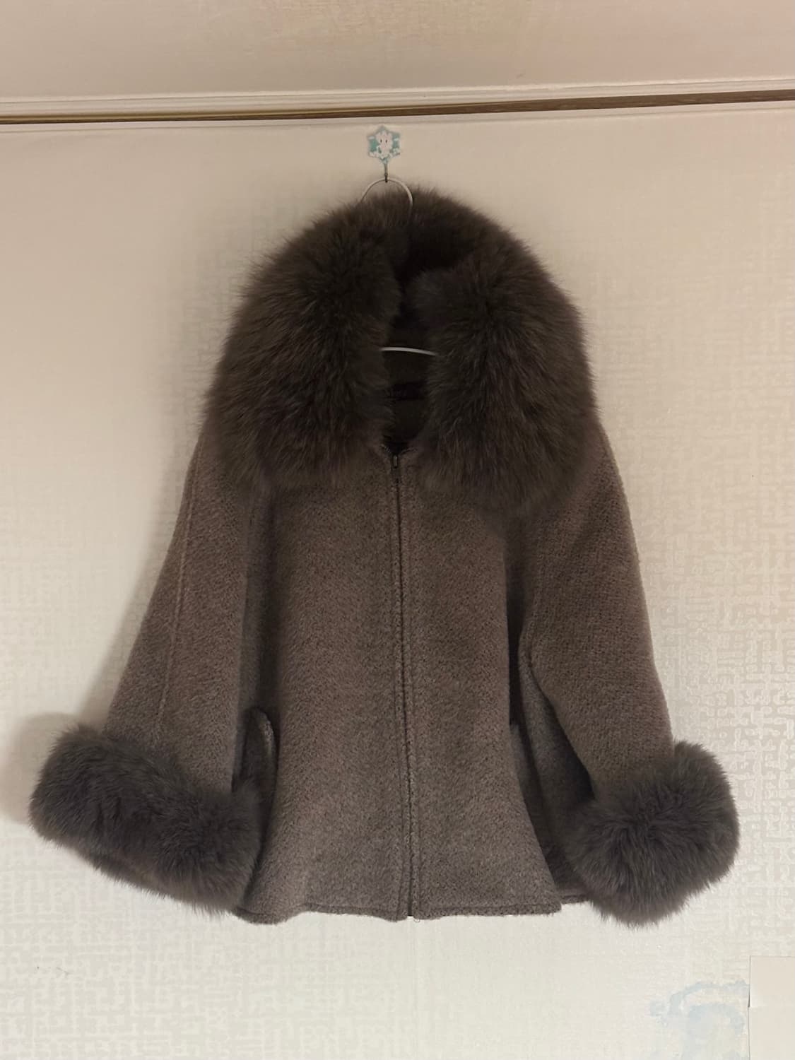 막스마라 알파카 울 퍼 자켓 퍼 코트 상품이미지1