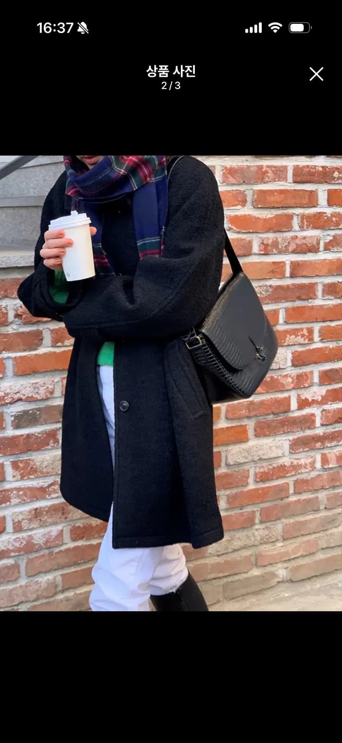 뮤렛 muret 그레이스 부클 코트 블랙 상품이미지2