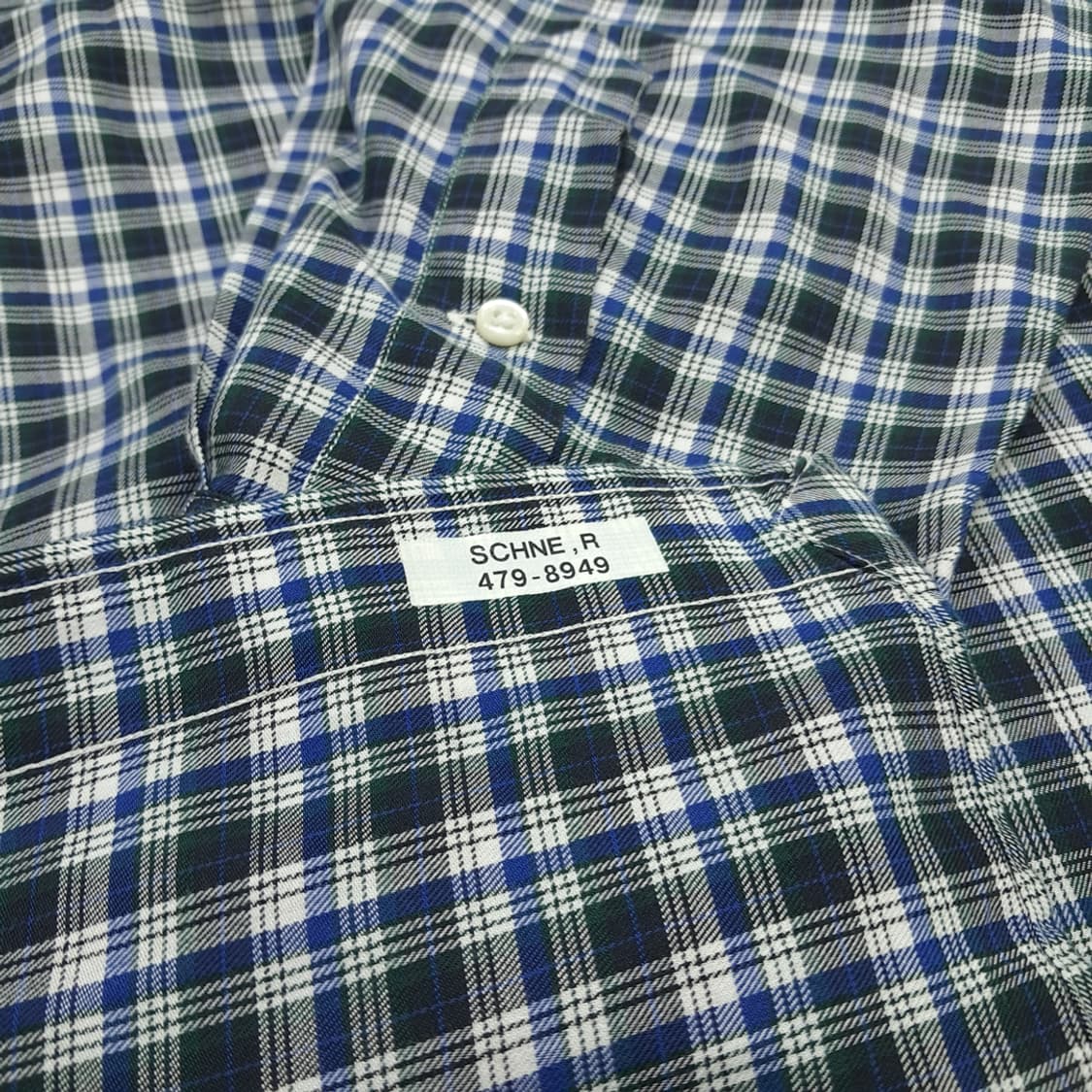 Co864 XL 폴로 랄프로렌 그린네이비 타탄체크 긴팔 셔츠 남방 상품이미지7
