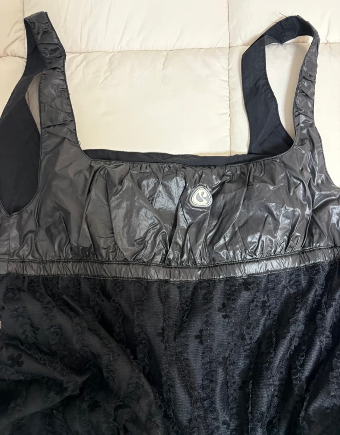 코이세이오 SQUARE NECK LACE DRESS BLACK 상품이미지5