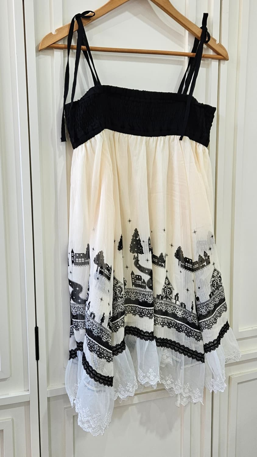 궁전 프린트 레이스 원피스 상품이미지2