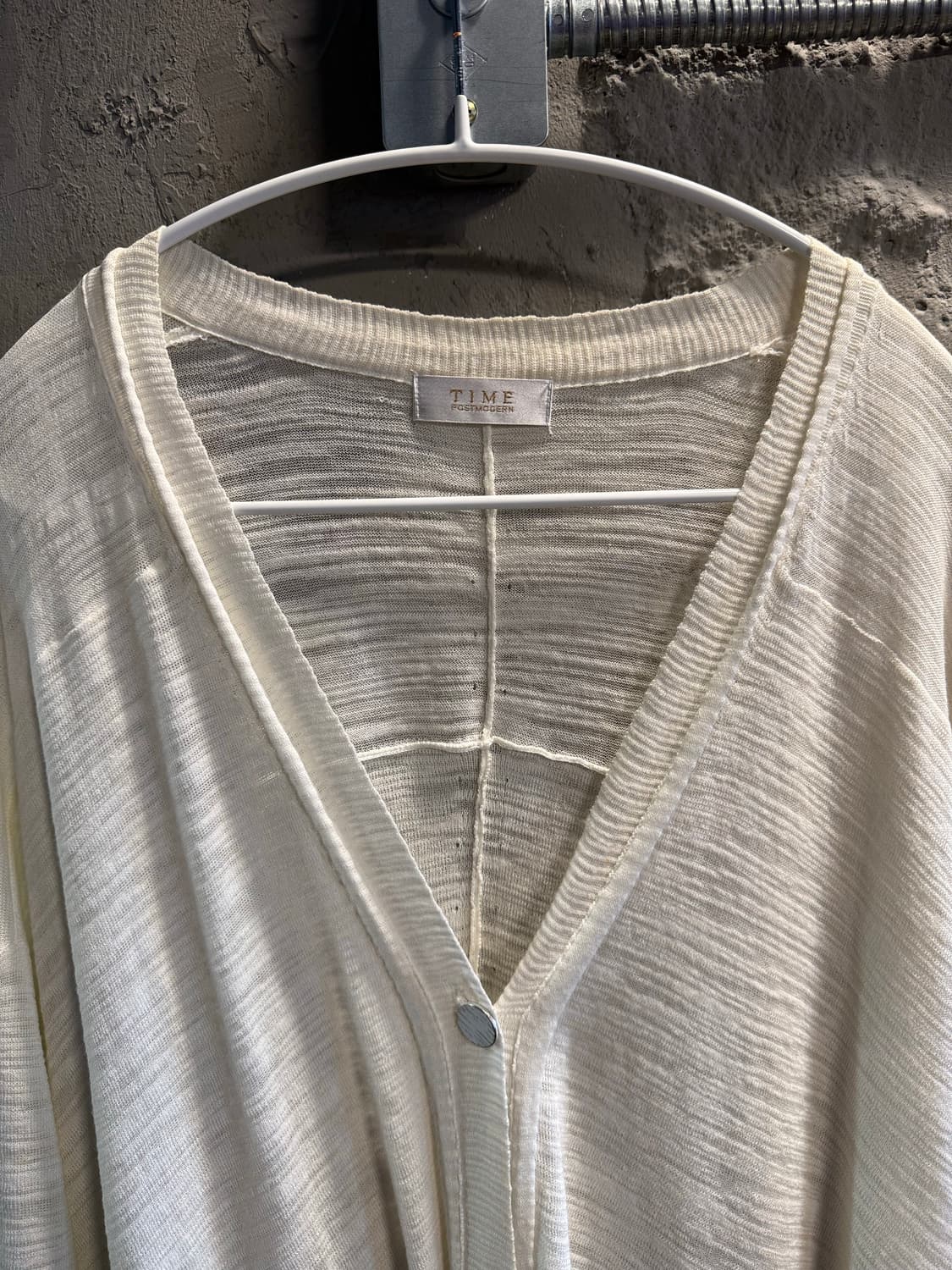 타임 TIME 시어 니트 가디건 레이어드 아이보리 M 상품이미지4