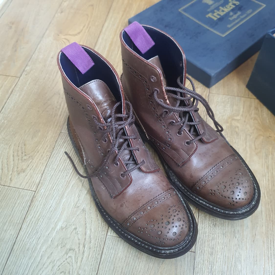 Tricker's 남성 브로그 부츠입니다 상품이미지4