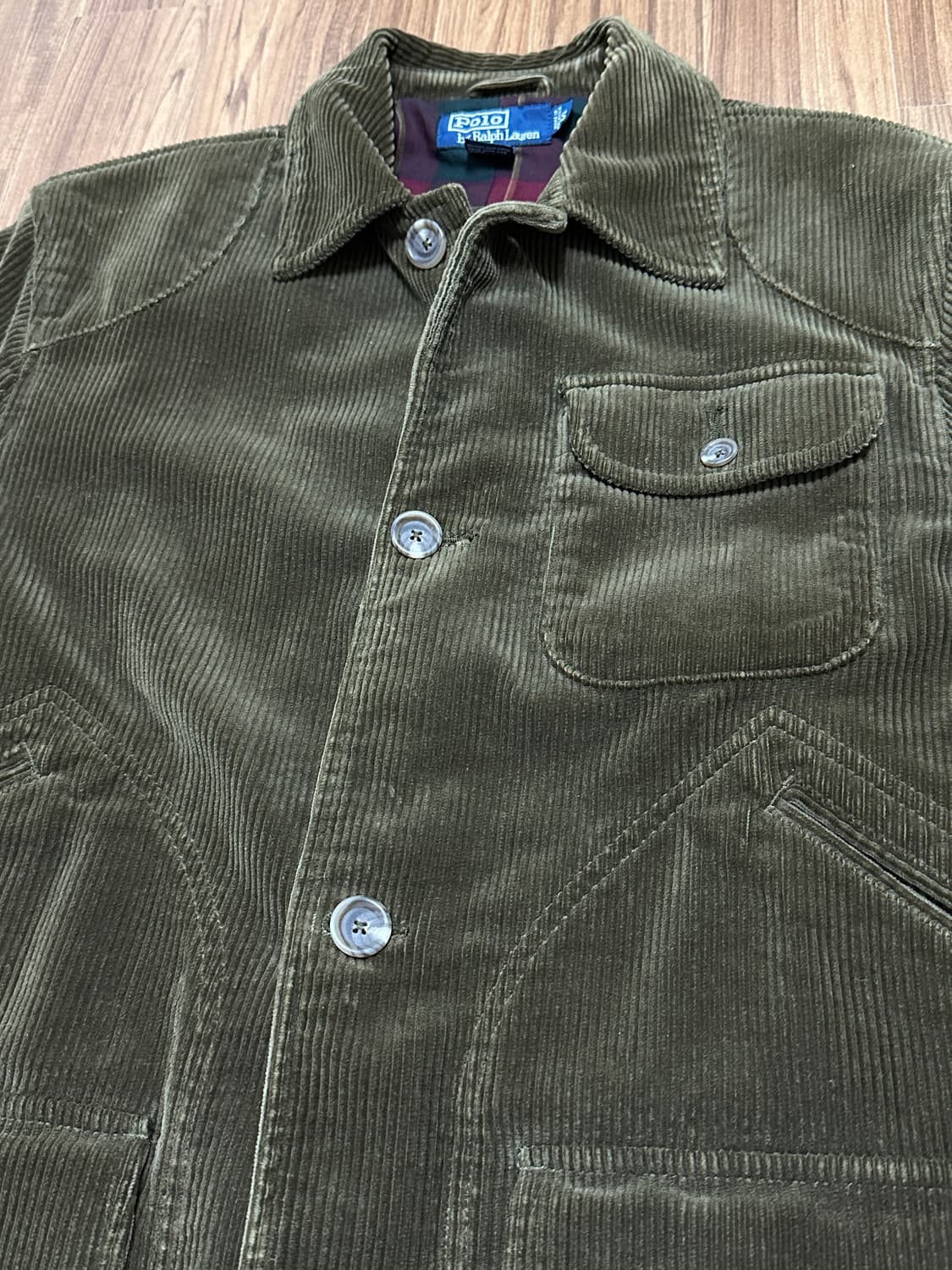 폴로 랄프로렌 코듀로이 헌팅 코트 S 상품이미지4