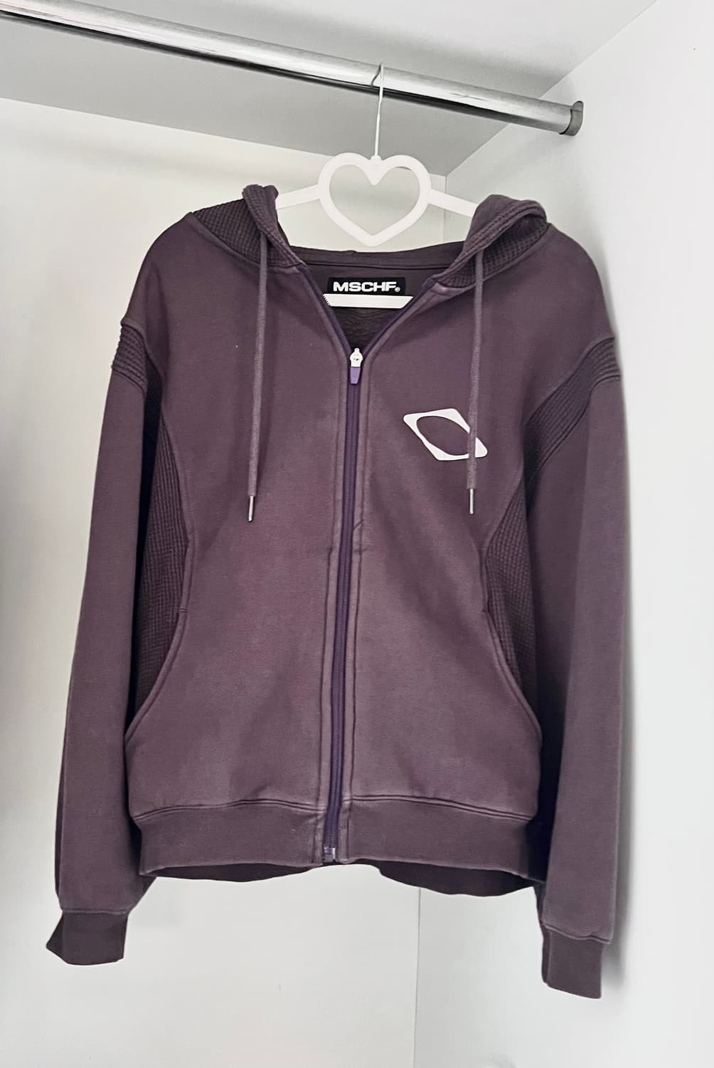 MSCHF 미스치프 퍼플 패널드 와플 롬버스 후드집업 상품이미지1