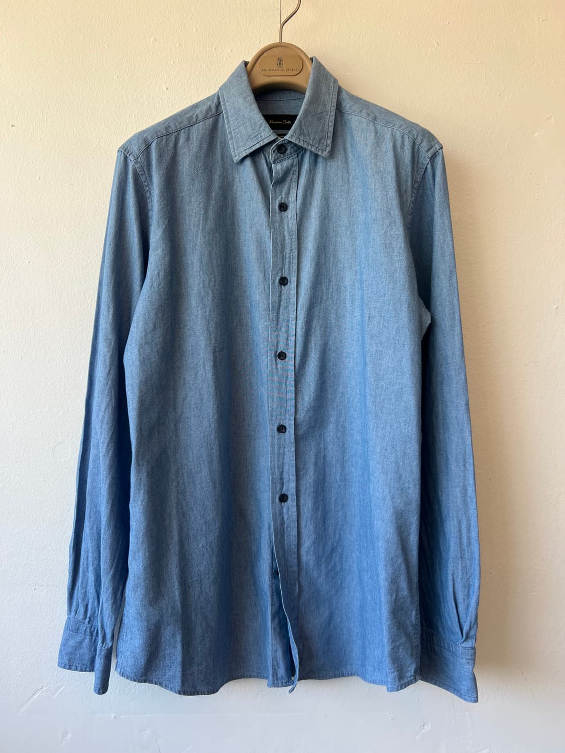 마시모뚜띠 남성 중청 데님긴팔셔츠 청헤지셔츠 상품이미지2