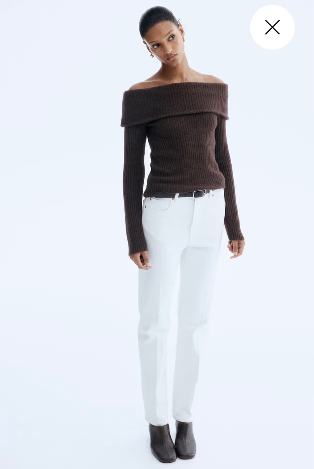 H&M 립 니트 오프숄더 탑 상품이미지5