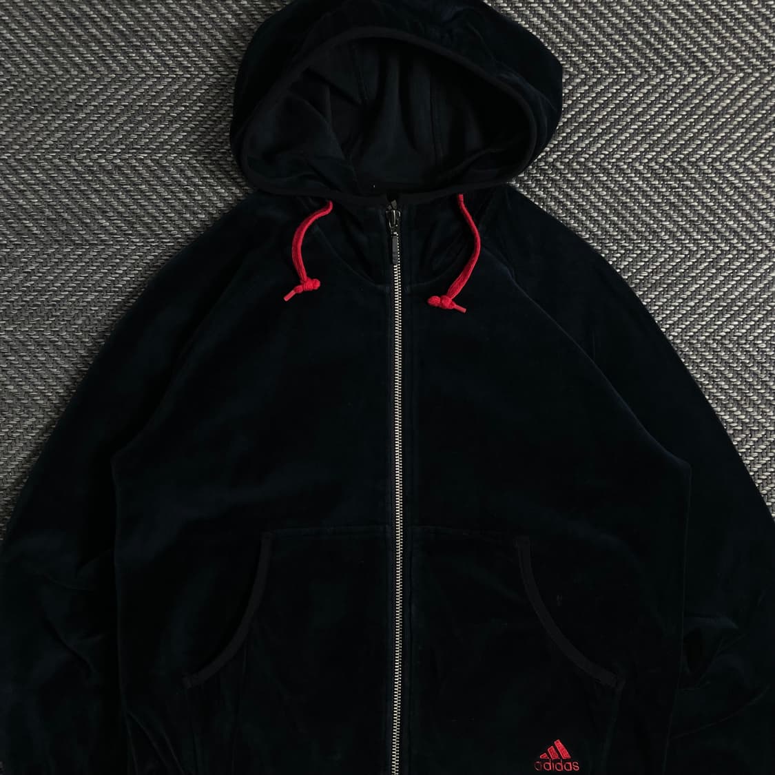 00s 아디다스 y2k 빈티지 벨벳 후드 트랙탑o 3439 상품이미지4