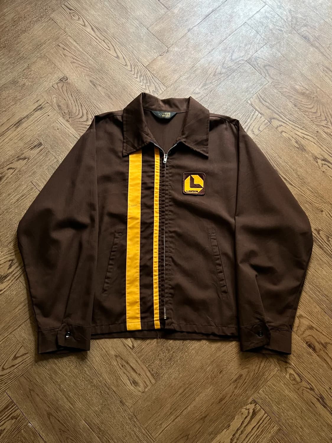 [XL]90's USA 빈티지 LAWSON 다크브라운 워크 자켓 상품이미지1