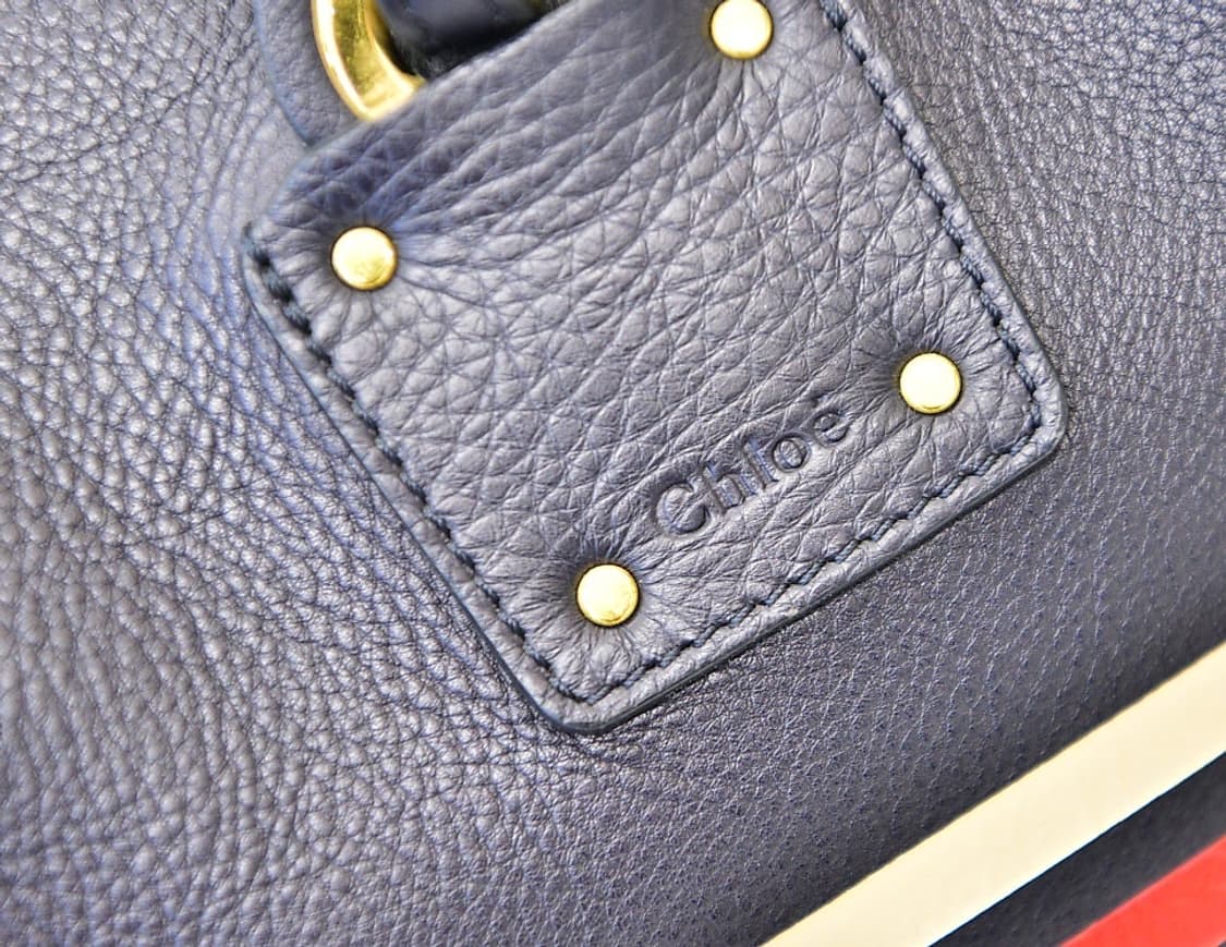 끌로에 빅로고 스트라이프 레더 숄더백(정품) 상품이미지6