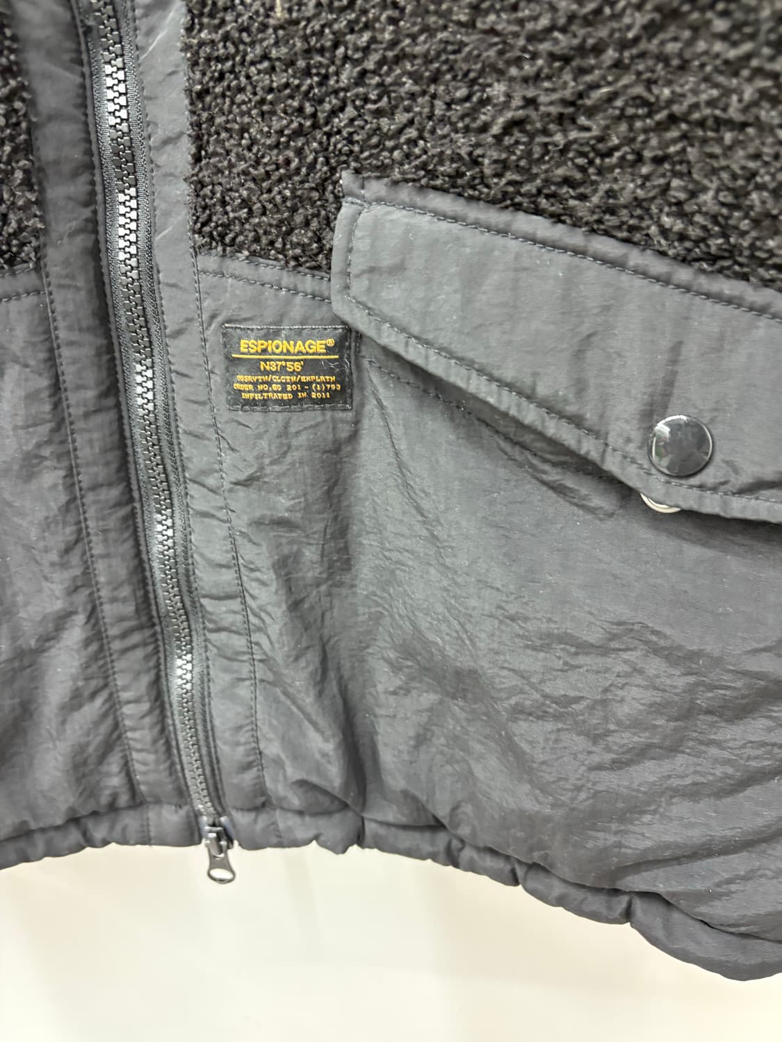 에스피오나지 플리스재킷 블랙 A3228 상품이미지3