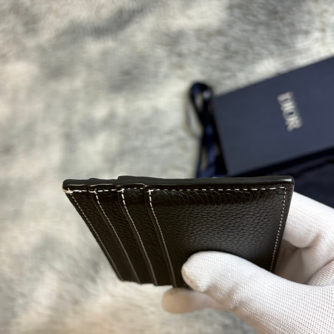 디올 옴므 새들 카드지갑 블랙 풀박스 상품이미지3