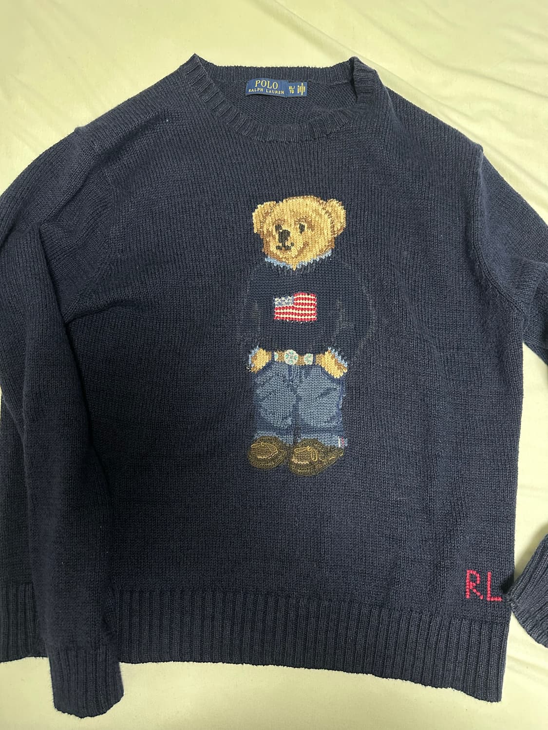 폴로 랄프로렌 곰돌이 니트 XL 네이비 상품이미지4