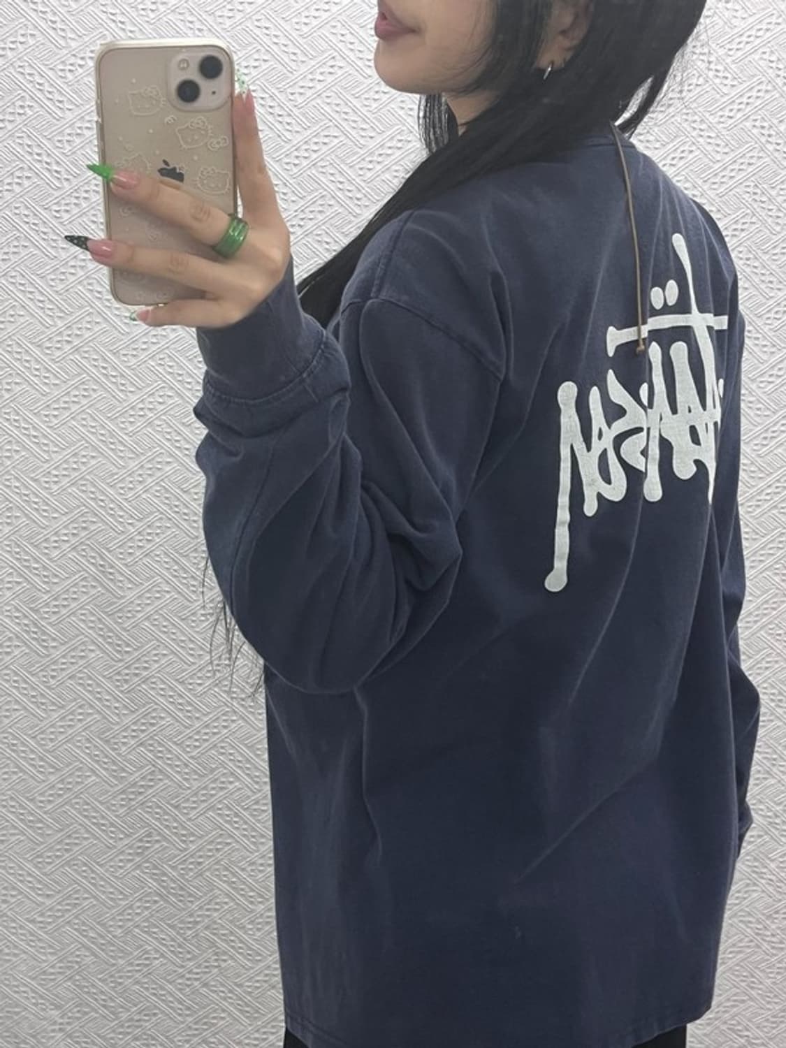 스투시 빈티지 스트릿힙합 백프린팅 롱슬리브 긴팔티 L C08907 상품이미지1