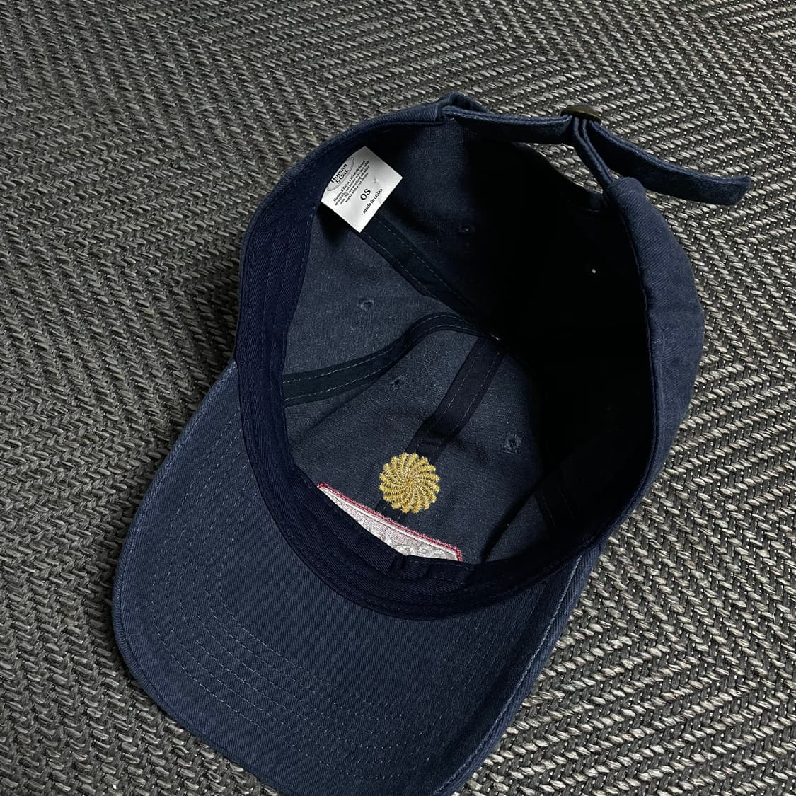 블랙 휴먼앤캣 빅로고 스톤 워시드 네이비 볼캡o 5146 상품이미지4