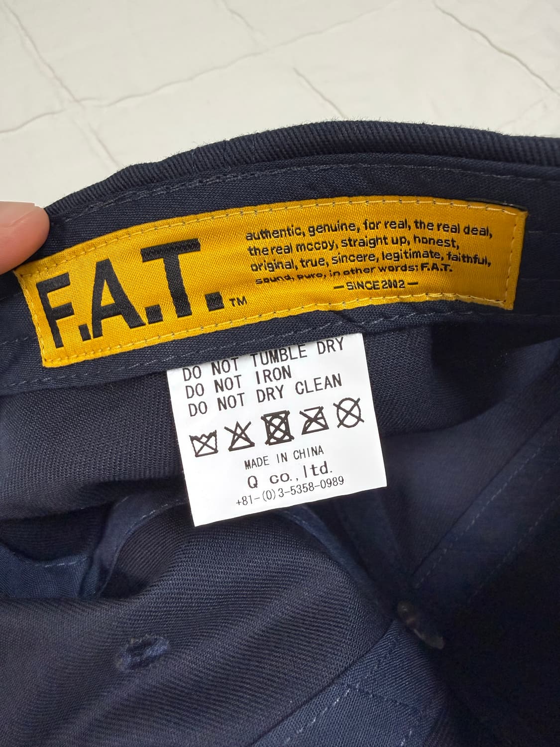 fat tokyo 캡모자 네이비 상품이미지4
