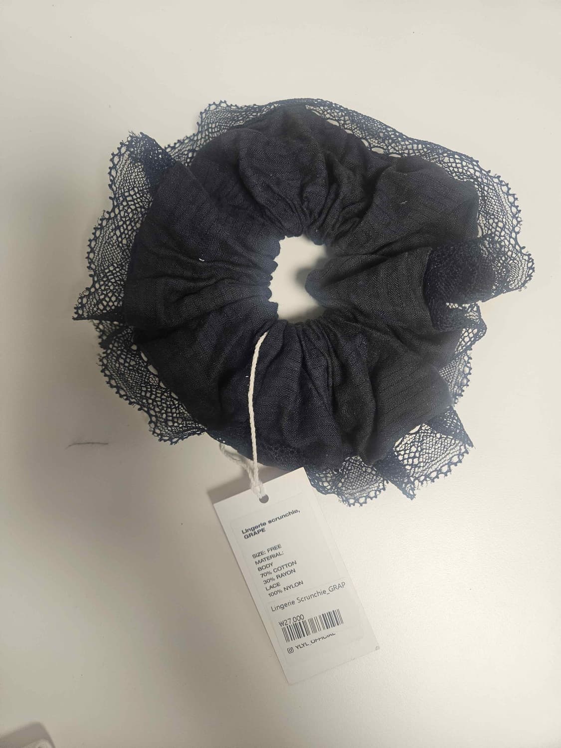 ylyl navy lace scrunchy  상품이미지2