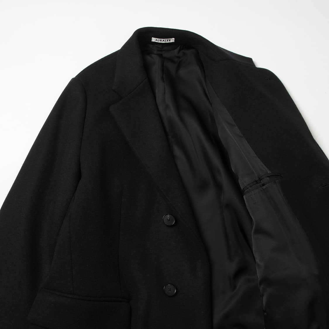 오라리 22aw 슈퍼 파인 멜튼 울 체스터필드 코트 5사이즈 다크네이비 상품이미지10