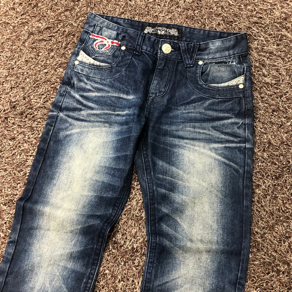 레드페퍼 스컬 펑크 워싱 데님 팬츠 상품이미지6