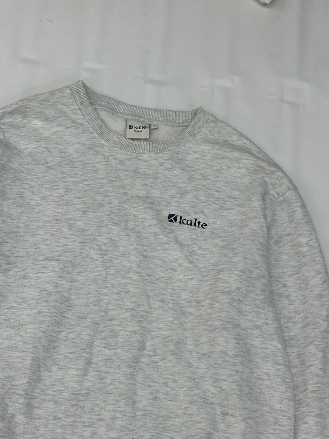 Kult 프린팅 베이직 오버핏 Y2K 백멜란지 남성 맨투맨  상품이미지3