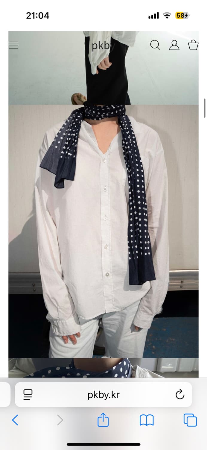 PKBY airy shirts (natural white) / 얼바닉 상품이미지2