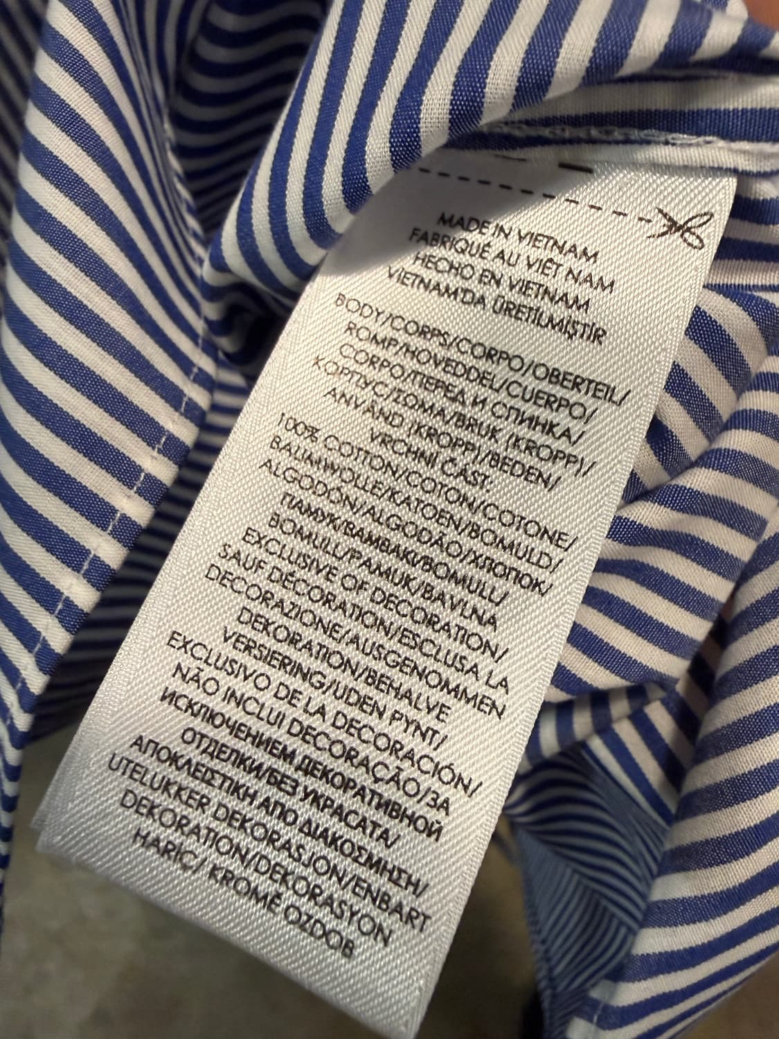 폴로 랄프로렌 POLO 슬림핏 스트라이프 셔츠 블루 M 상품이미지6