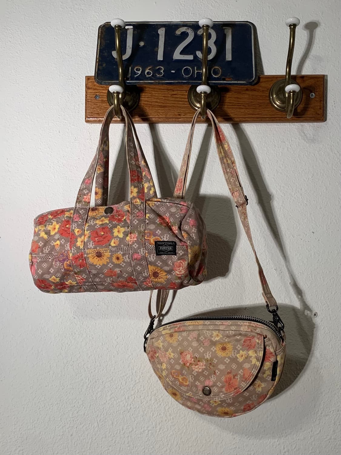 포터 빔즈보이 플라워 패턴 숄더백 상품이미지8