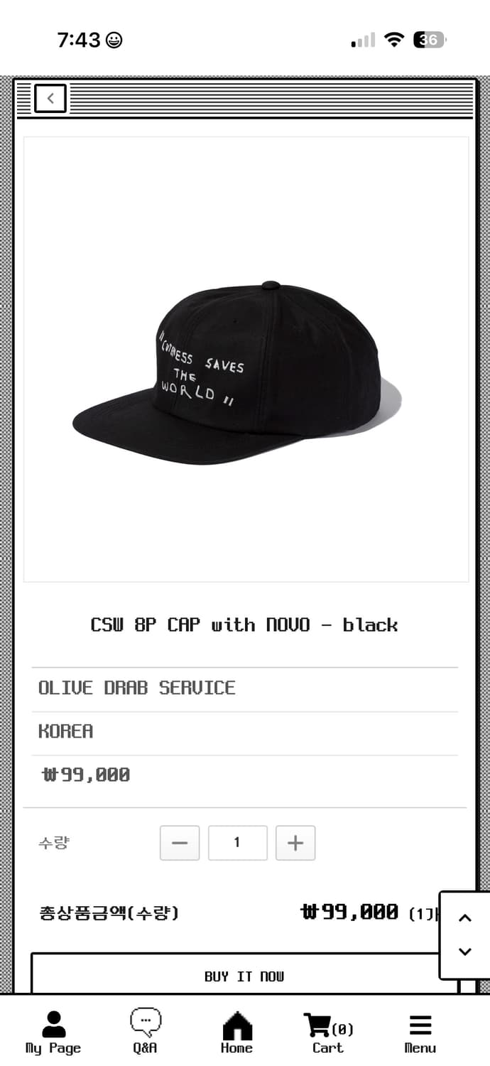 올리브 드랩 서비스 (OLIVE DRAB SERVICE) 8판넬 볼캡 상품이미지9