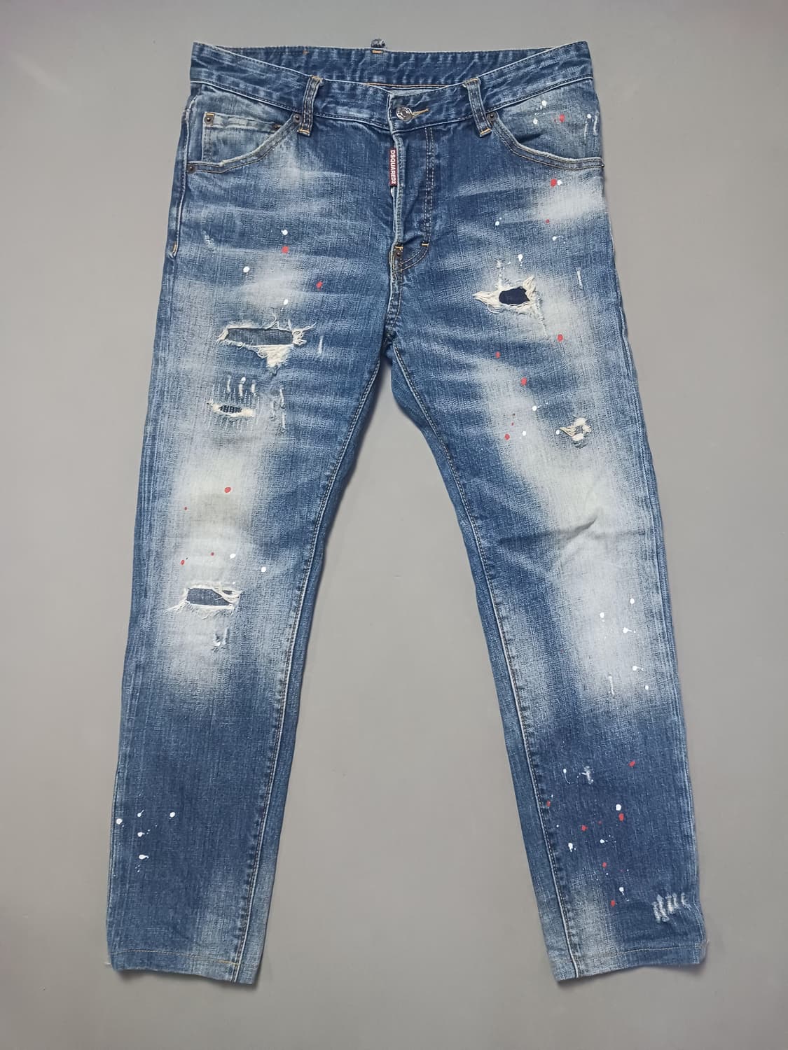 [46] 디스퀘어드2 플라워패치 슬림진 청바지 30 31 상품이미지1