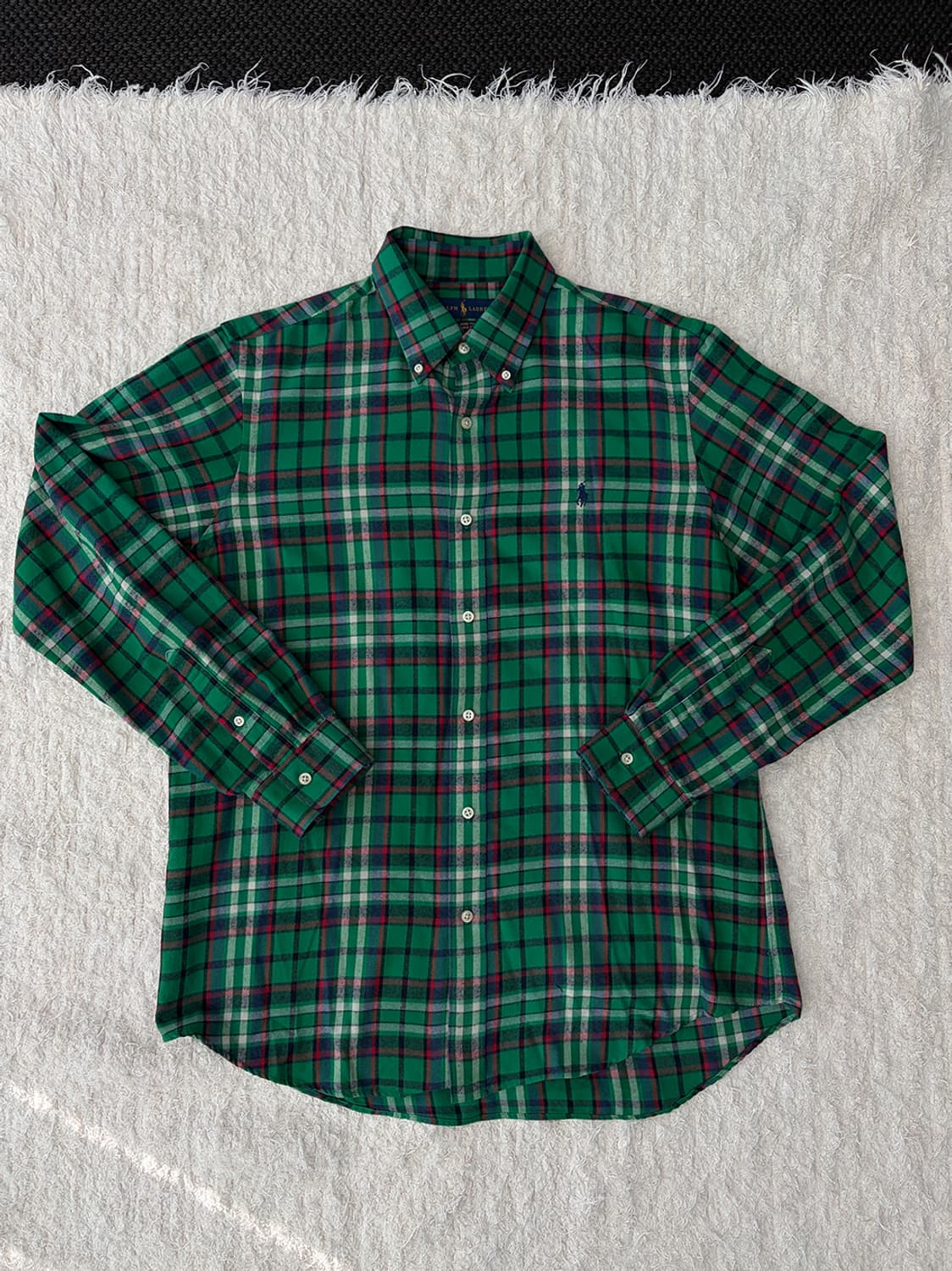 폴로 그린 체크셔츠 상품이미지1