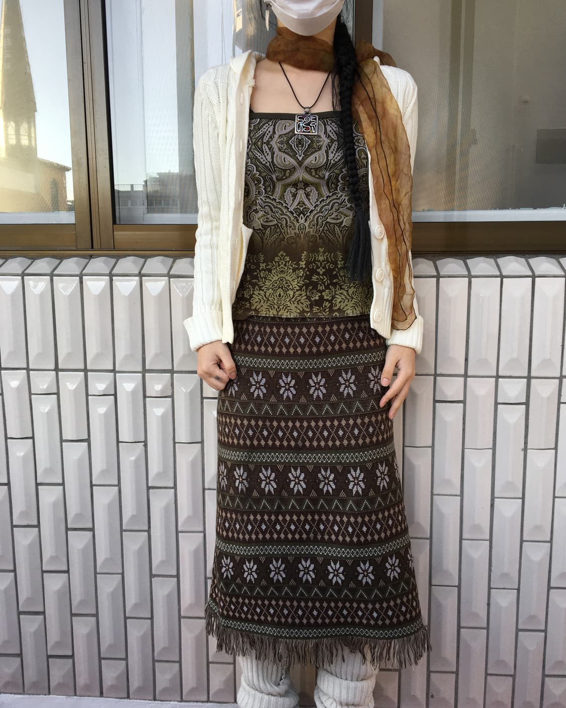  flower pattern scarf 상품이미지4