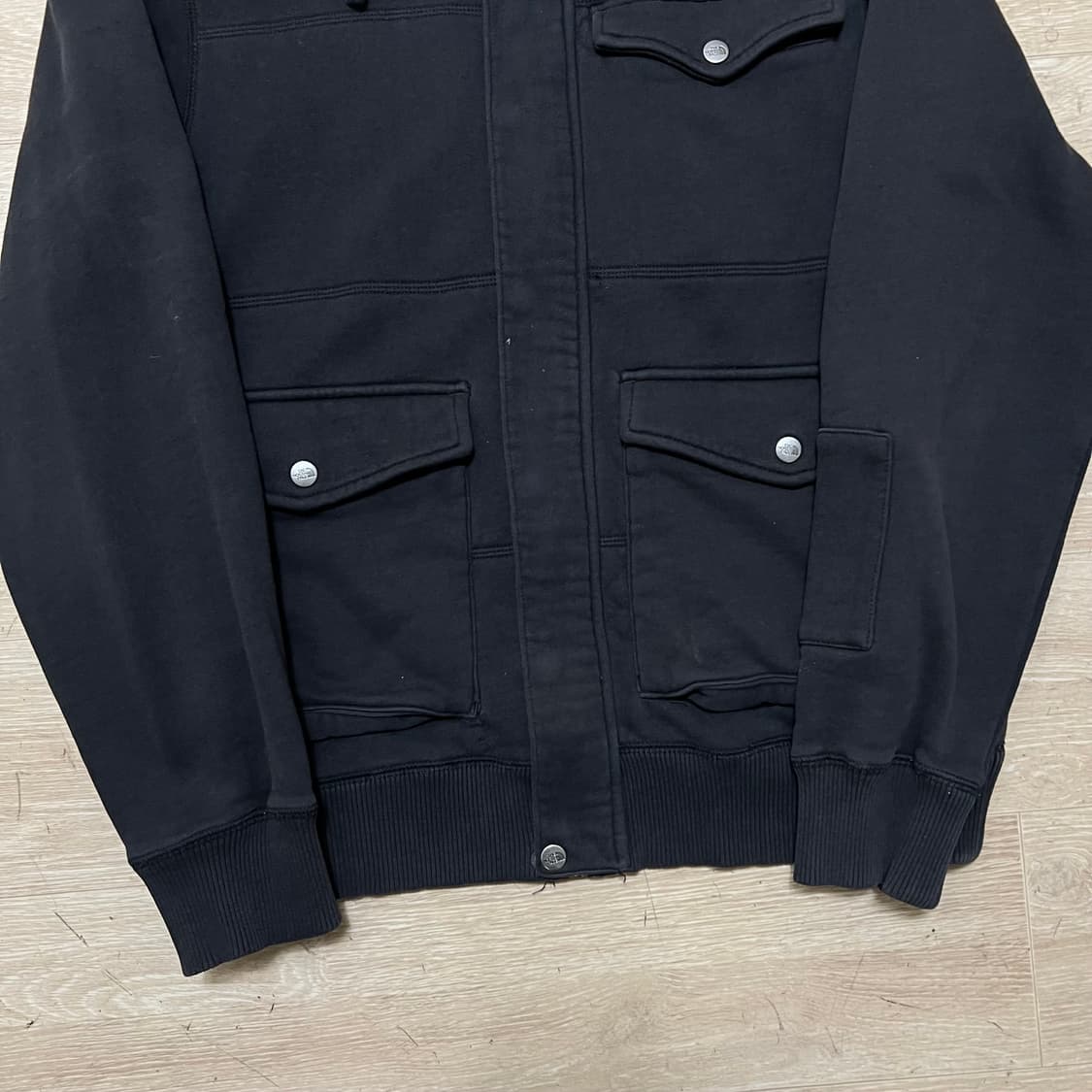 노스페이스 하프돔 로고 멀티포켓 기모 워크 후드집업 [블랙] M/95 상품이미지3