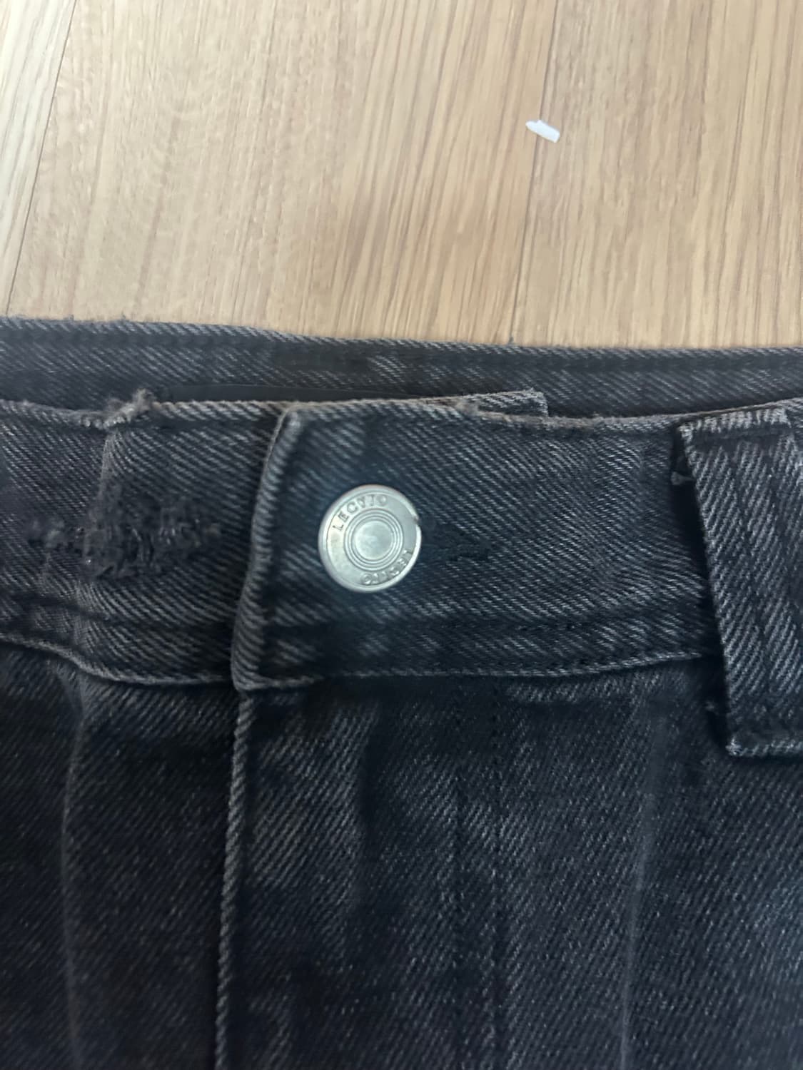 레씨토 캣 워싱 플레어 데님 블랙 (L) 상품이미지8