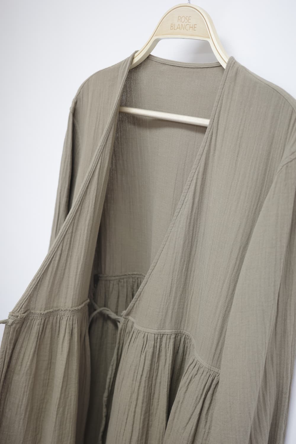 일본 빈티지 랩 원피스 카키 베이지 상품이미지5