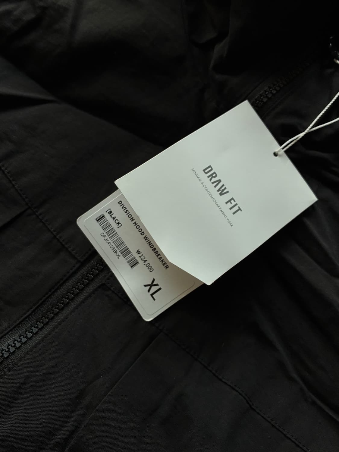 (새상품)(XL) 드로우핏 디비젼 후드 윈드브레이커 [BLACK] 판매 상품이미지10