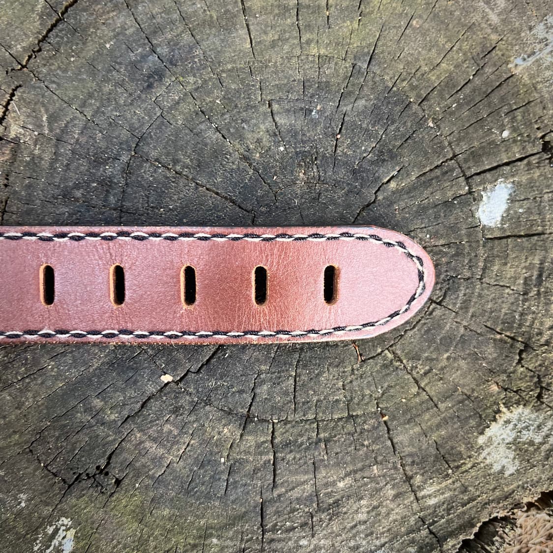 니콜 밀러 더블 스티치 리얼 레더 벨트 상품이미지4