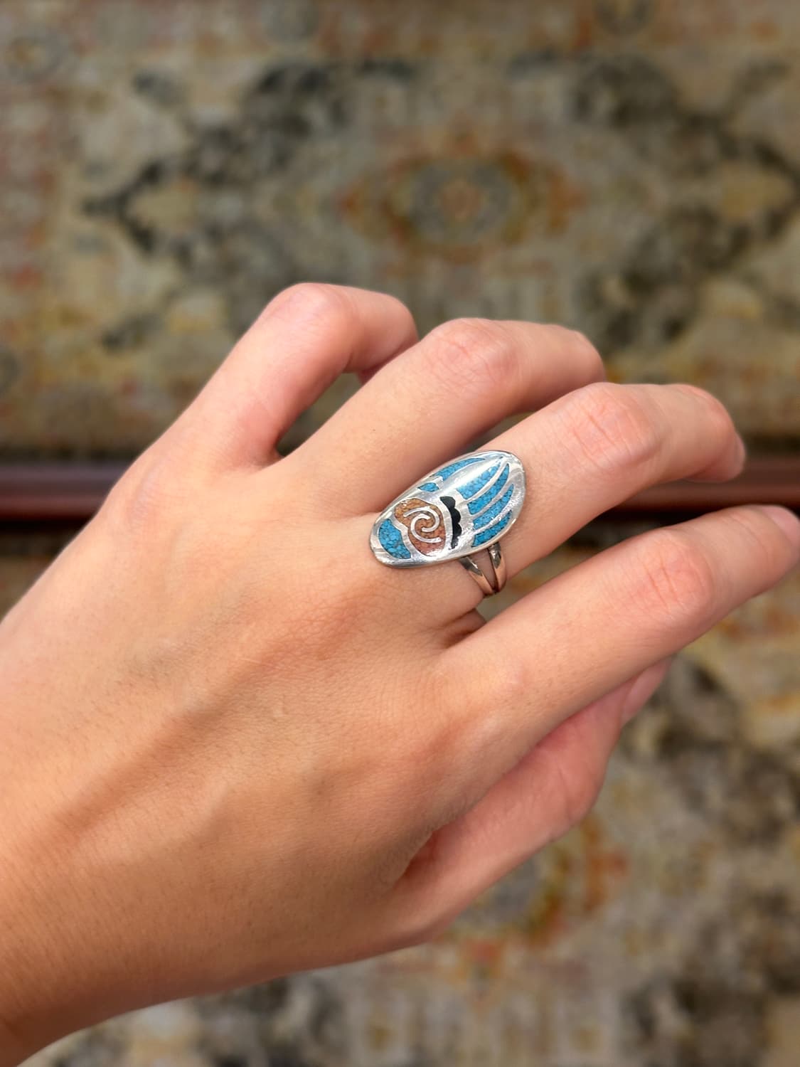 Bear Spirit Inlay 925Silver Ring 상품이미지3