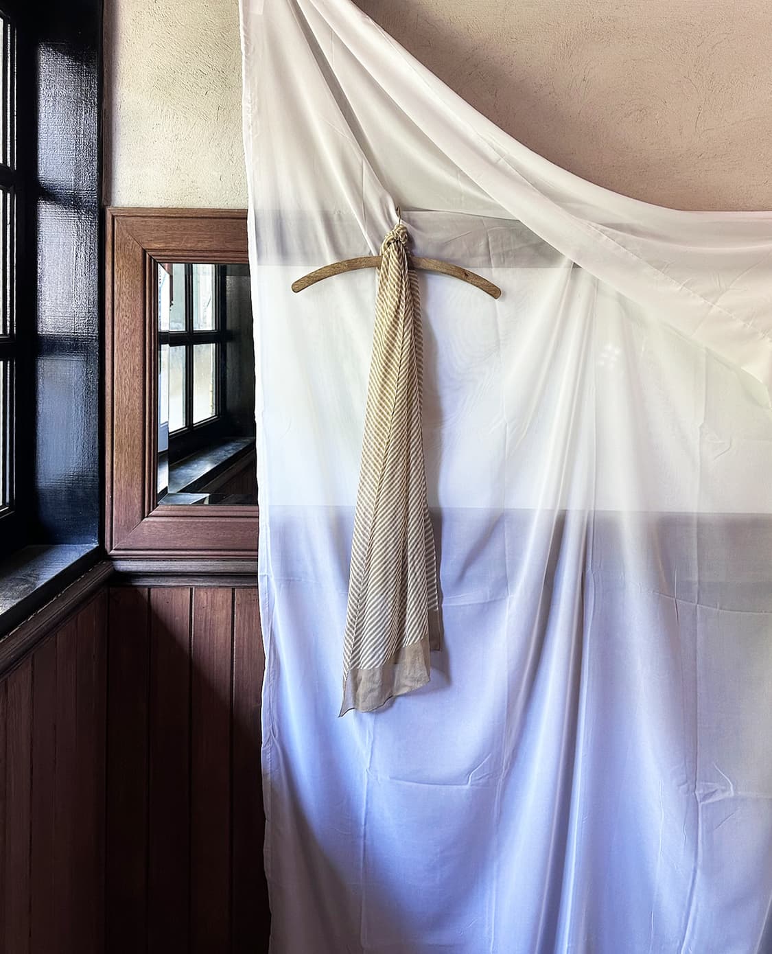 ELLE stripe sheer scarf 상품이미지7