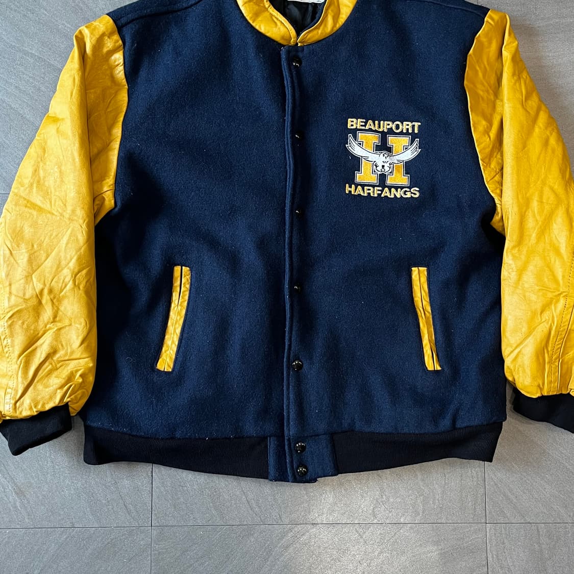 빈티지 윙스타 캐나다 제조 레더 바시티 자켓 상품이미지4