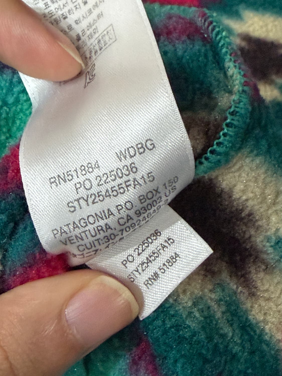 J21 파타고니아 신칠라 아즈텍 스냅티 플리스 M 상품이미지5