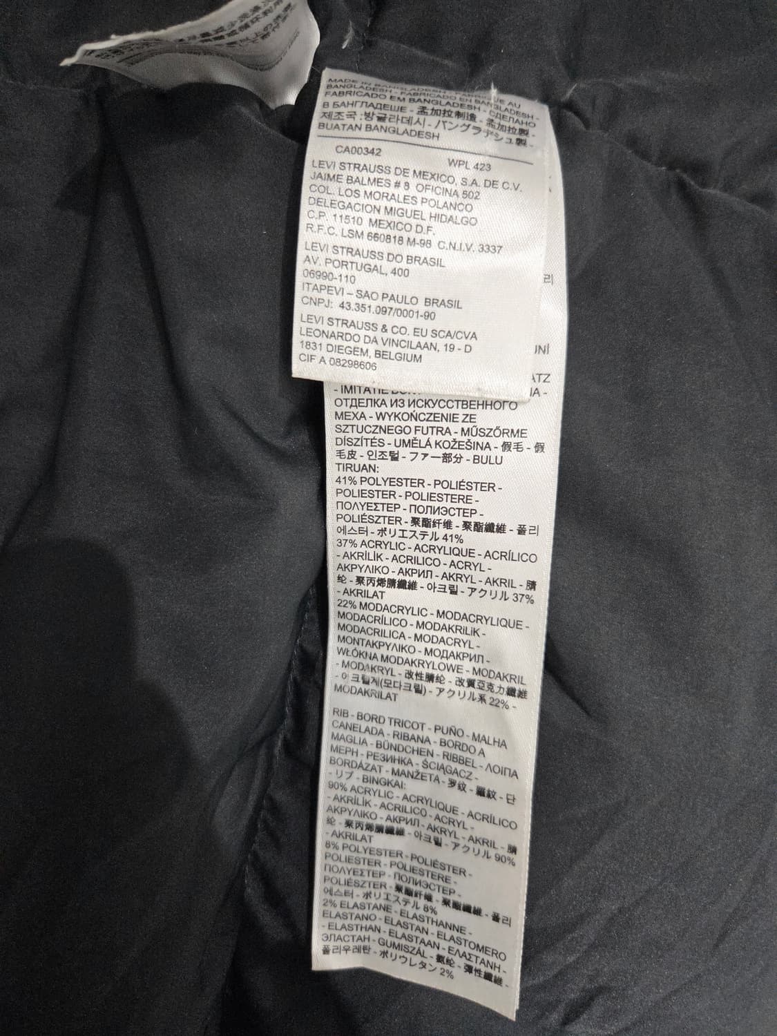 리바이스 덕다운 블랙 패딩_M 상품이미지7