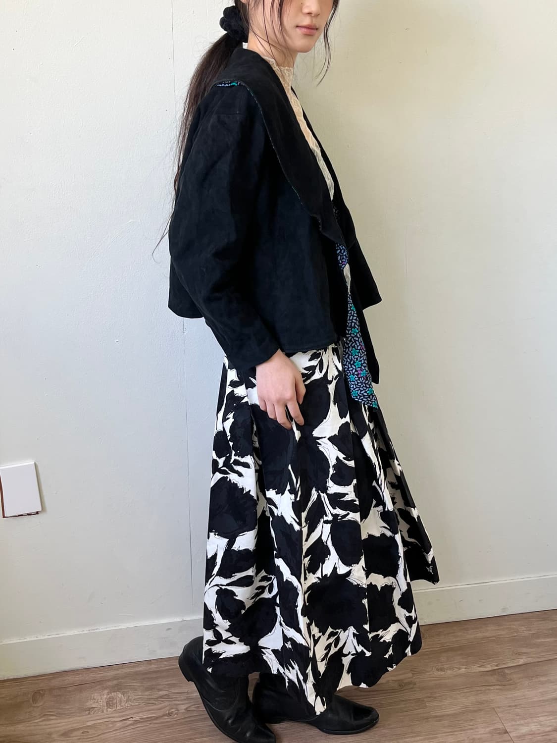 LADIVINA 블랙 스웨이드 자켓 상품이미지7