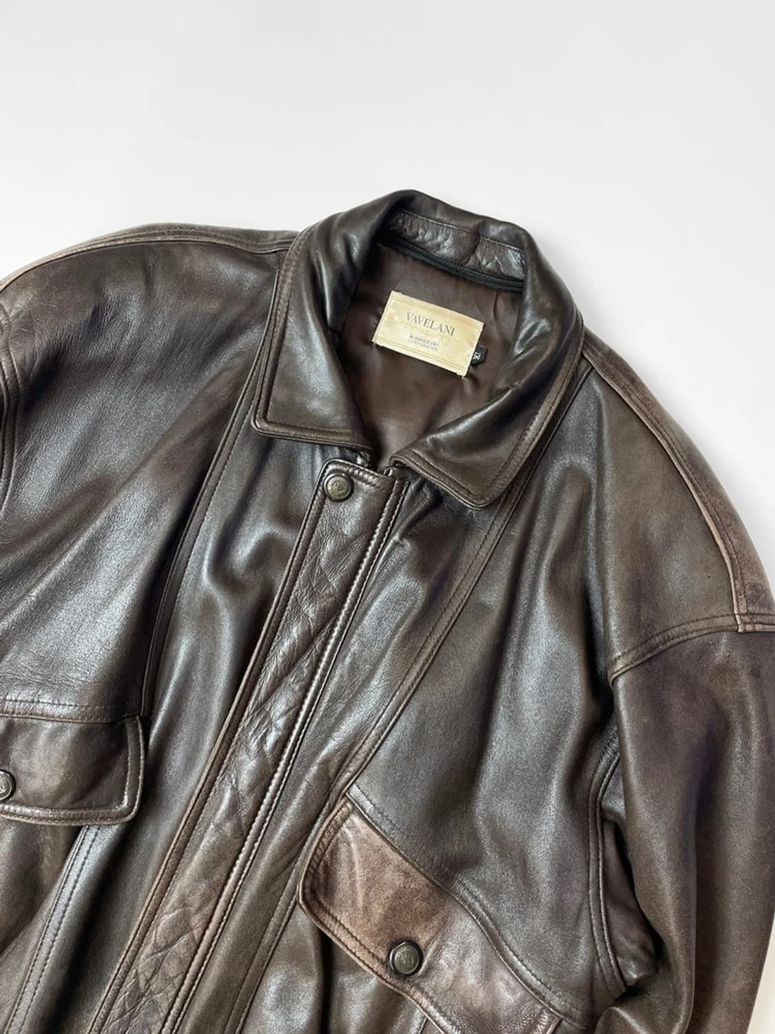 VAVELANI 가와사키 90s A-2 양가죽 자켓 A1406 상품이미지2