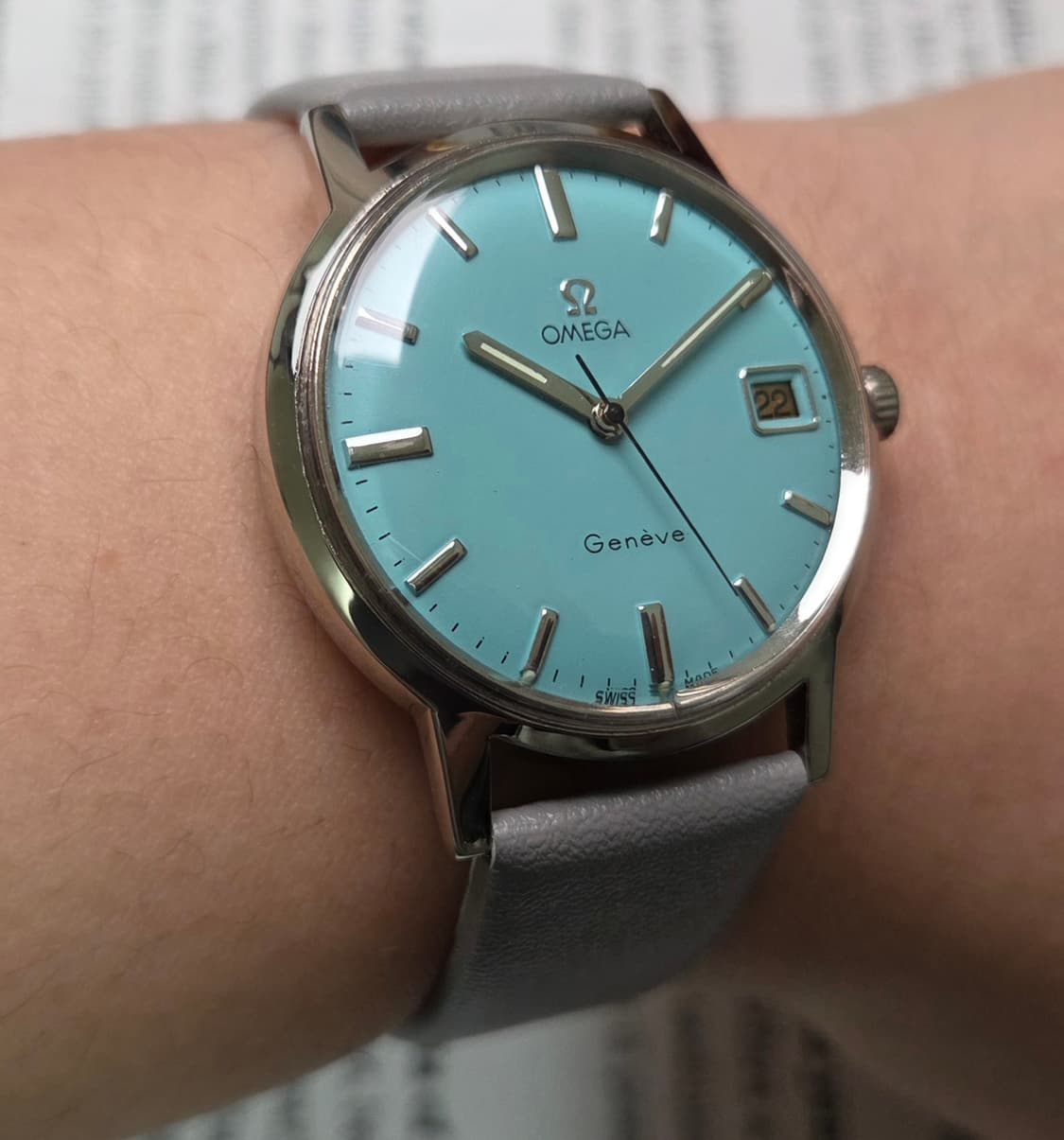 빈티지 오메가 제네브 싱글데이트 민트 600번대 수동 메커니컬 드레스워치 상품이미지9