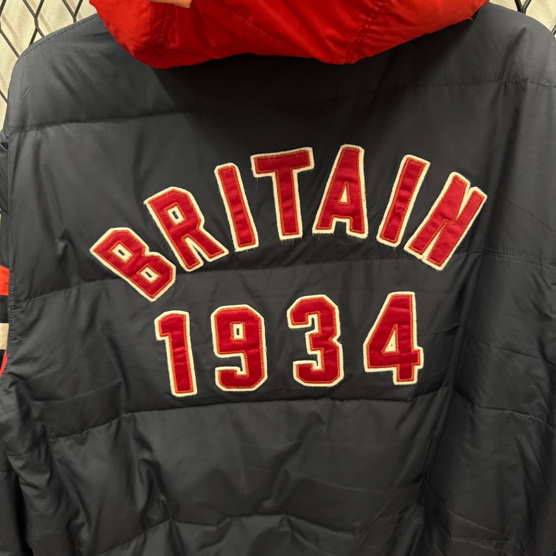 폴로 랄프로렌 다운 패딩 자켓 GBR 1934 로고 포인트 네이비 레드 상품이미지7