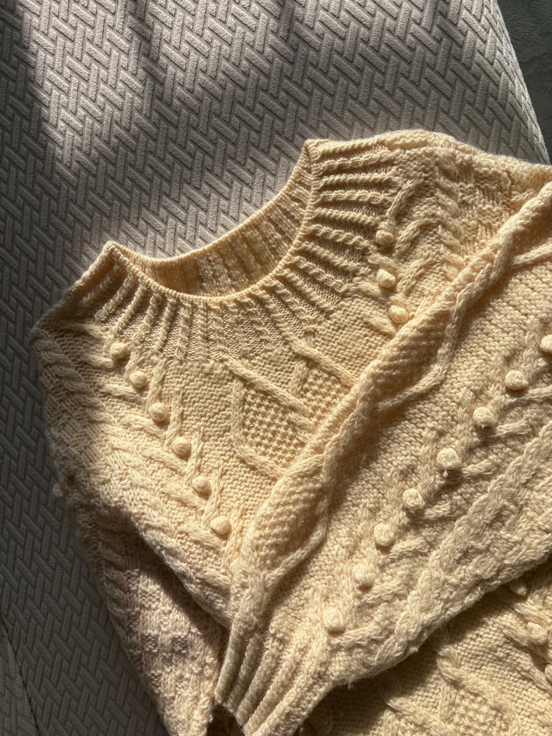 빈티지니트_흰순이 아란니트,폼폼이 울100 상품이미지8